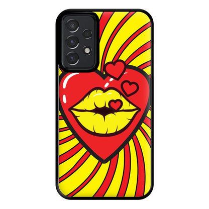 Spiral Kiss - Pop Art Phone Case for Galaxy A52 / A52s