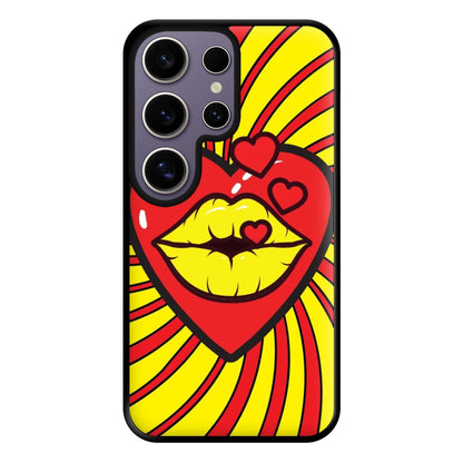 Spiral Kiss - Pop Art Phone Case for Galaxy S25 Ultra