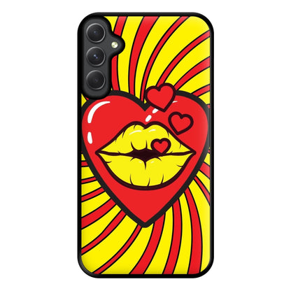 Spiral Kiss - Pop Art Phone Case for Galaxy A54