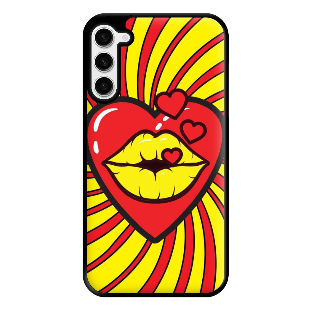 Spiral Kiss - Pop Art Phone Case for Galaxy S23 Plus