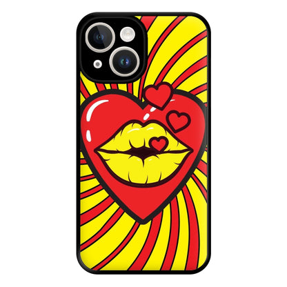 Spiral Kiss - Pop Art Phone Case for iPhone 14