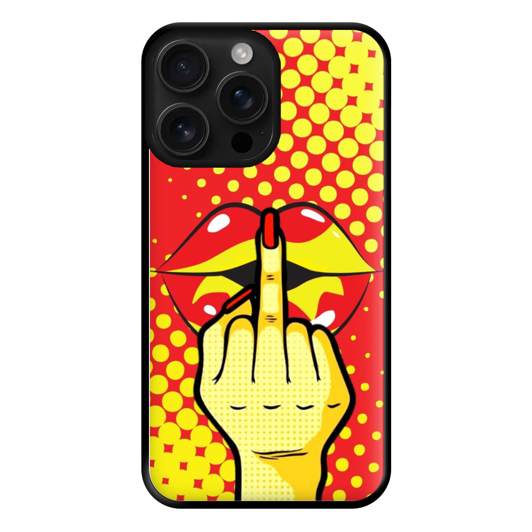 Middle Finger Kiss - Pop Art Phone Case