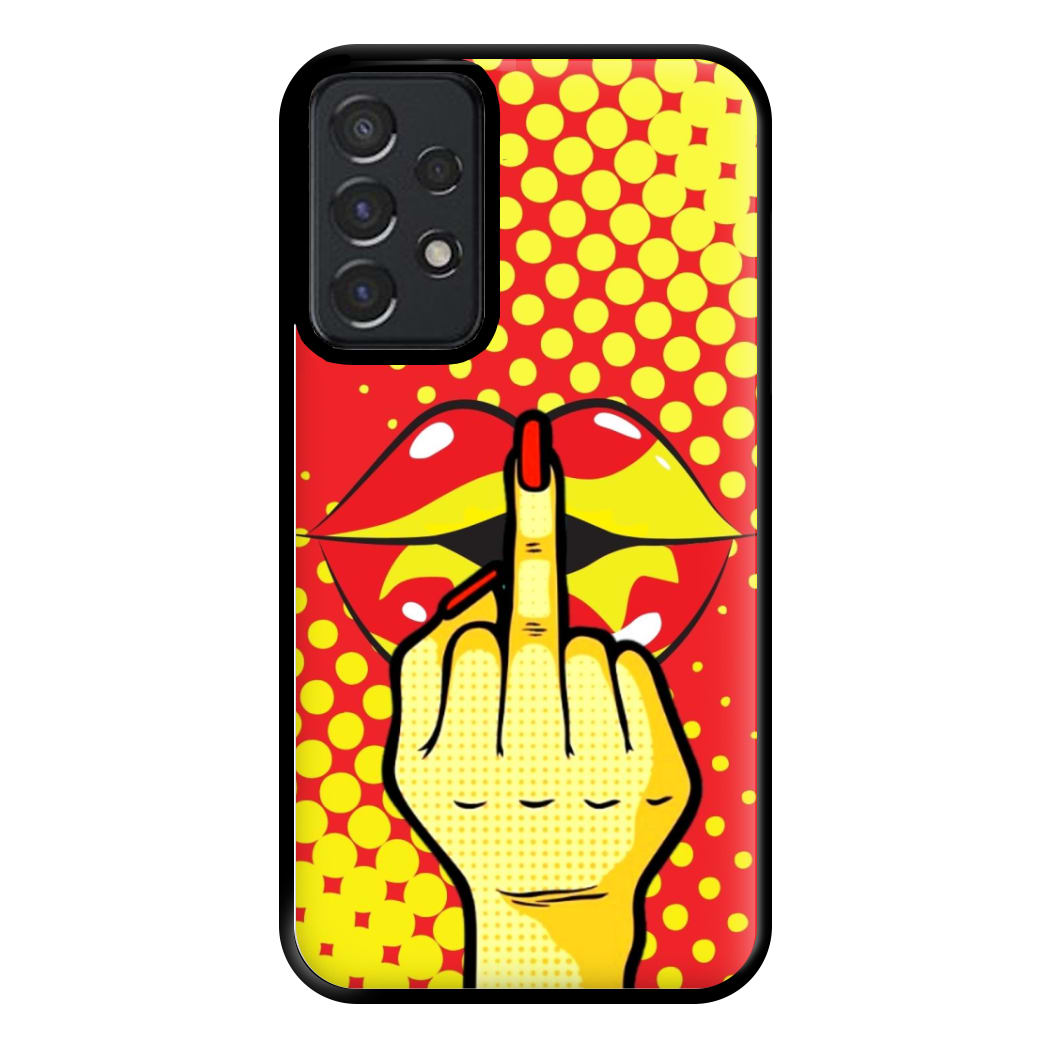 Middle Finger Kiss - Pop Art Phone Case for Galaxy A52 / A52s