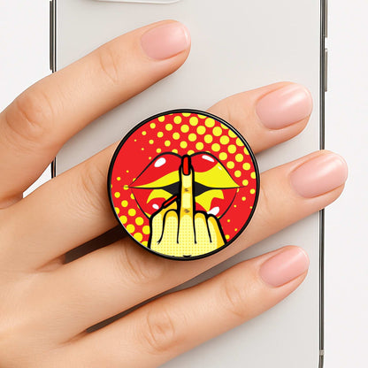 Middle Finger Kiss - Pop Art Phone Grip