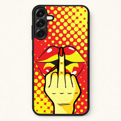 Middle Finger Kiss - Pop Art Phone Case for Galaxy A37