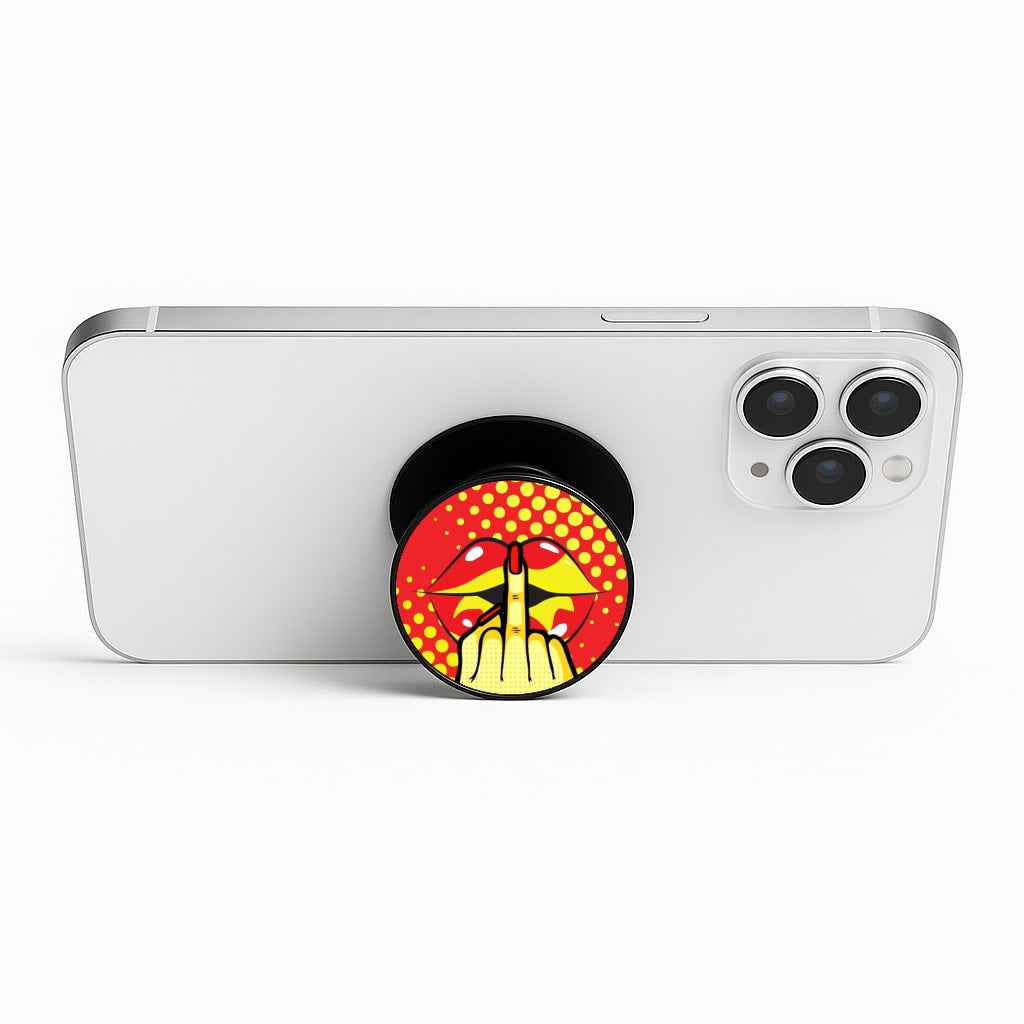 Middle Finger Kiss - Pop Art Phone Stand