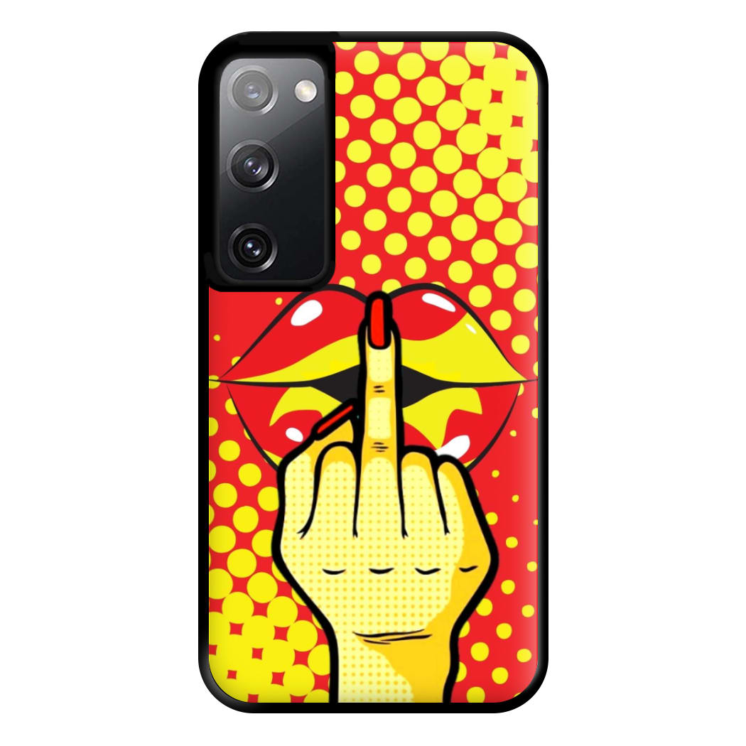 Middle Finger Kiss - Pop Art Phone Case for Galaxy S20