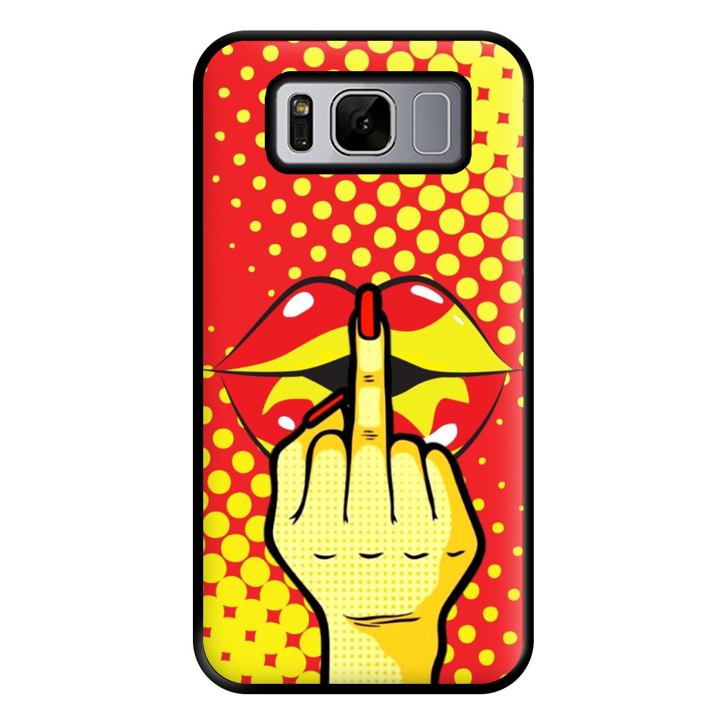 Middle Finger Kiss - Pop Art Phone Case for Galaxy S8 Plus