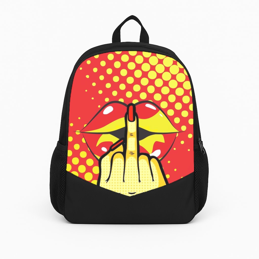 Middle Finger Kiss - Pop Art Backpack