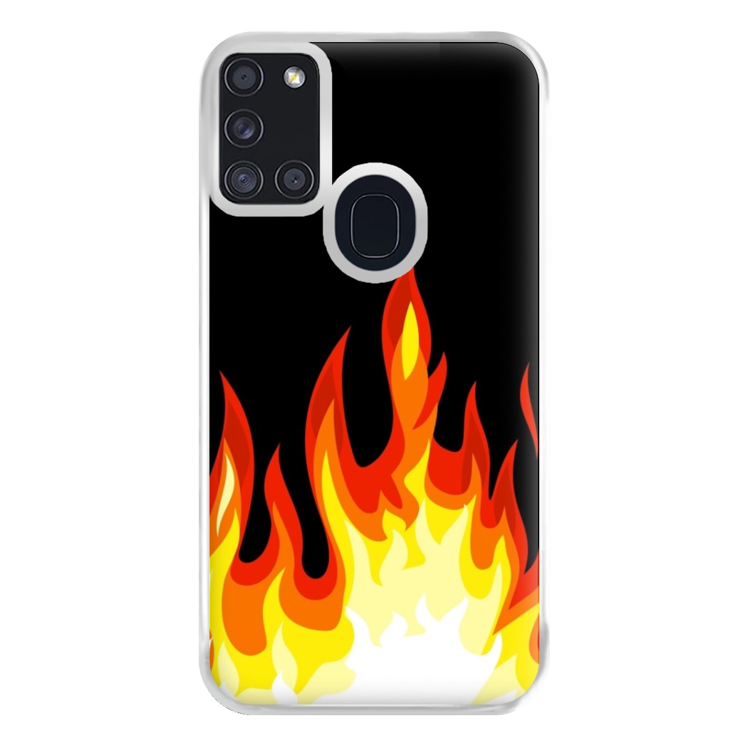 Black Flame  Phone Case for Galaxy A21s