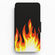 Black Flame Flip / Wallet Phone Case 1
