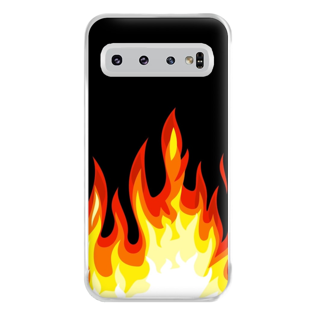 Black Flame  Phone Case for Galaxy S10 Plus