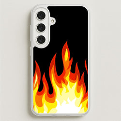 Black Flame Phone Case for Galaxy S25FE