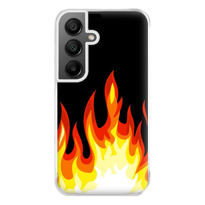 Black Flame  Phone Case for Galaxy A55