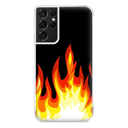 Black Flame  Phone Case for Galaxy S21 Ultra