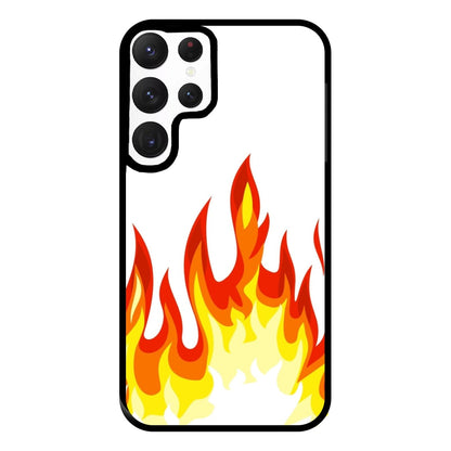 White Flame Phone Case for Galaxy S22 Ultra