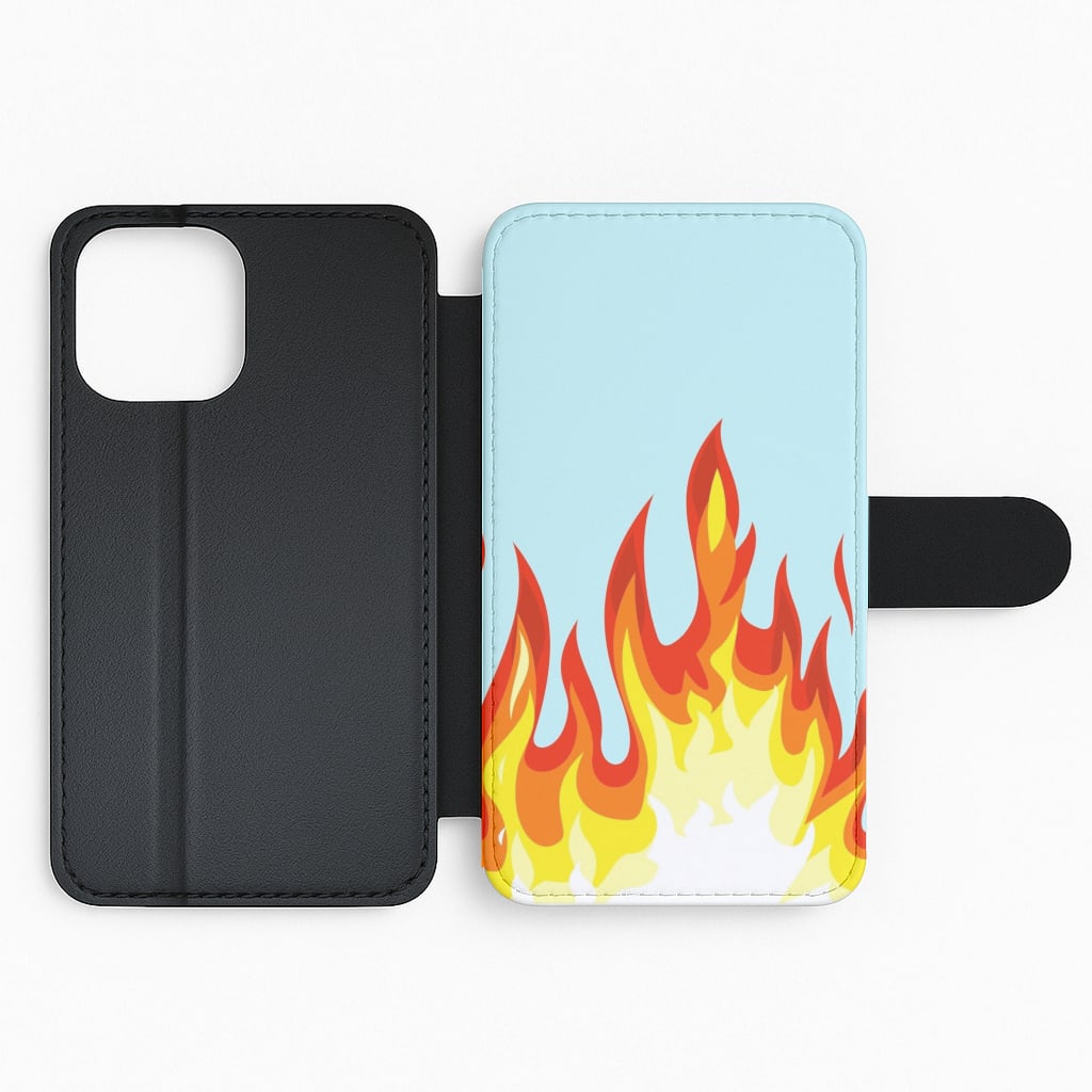 Blue Flame Flip Phone Case