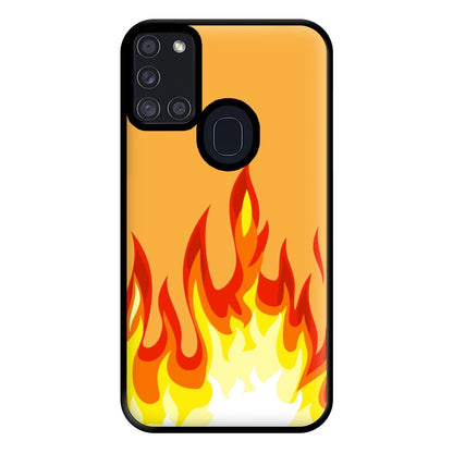 Orange Flame Phone Case for Galaxy A21s