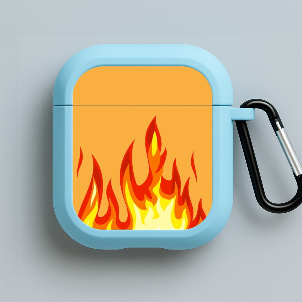 Orange Flame Blue AirPods Case