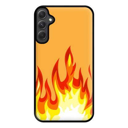 Orange Flame Phone Case for Galaxy A34