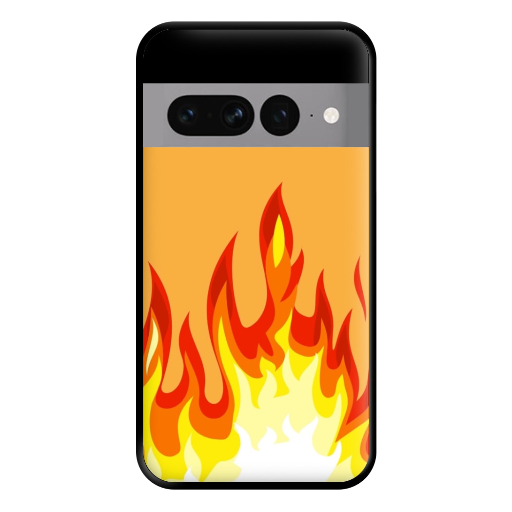 Orange Flame Phone Case for Google Pixel 7 Pro