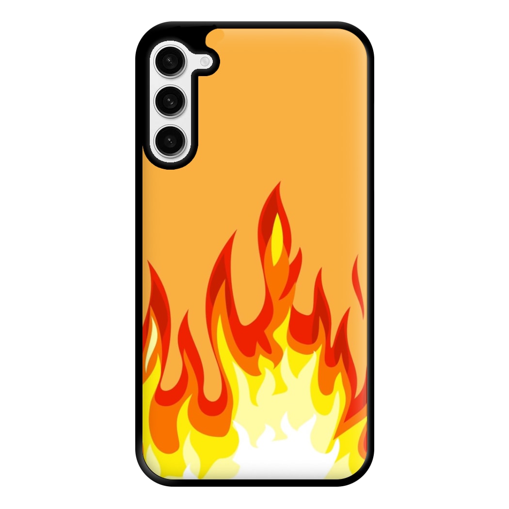 Orange Flame Phone Case for Galaxy S23 Plus