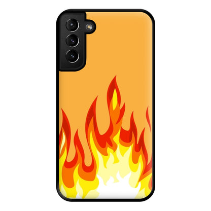 Orange Flame Phone Case for Galaxy S21 Plus