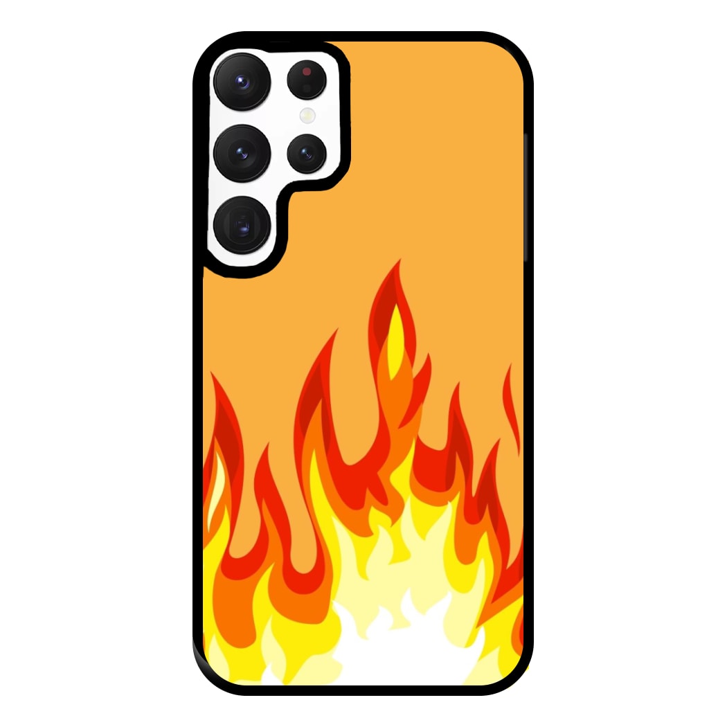 Orange Flame Phone Case for Galaxy S22 Ultra