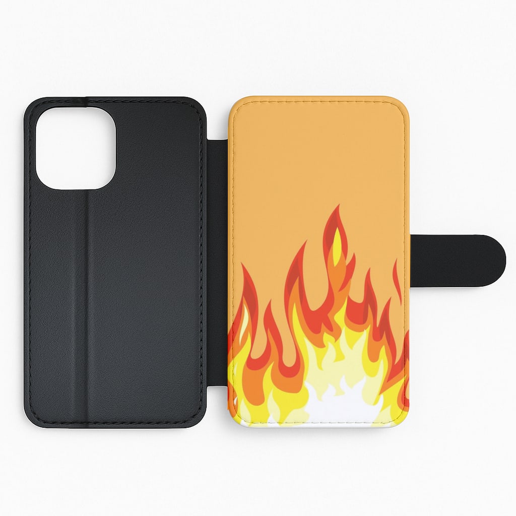 Orange Flame Flip Phone Case