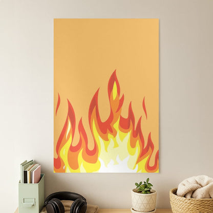 Orange Flame Poster