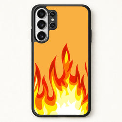 Orange Flame Phone Case for Galaxy S26 Ultra