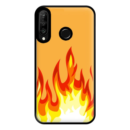 Orange Flame Phone Case for Huawei P30 Lite