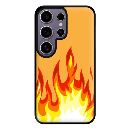 Orange Flame Phone Case for Galaxy S25 Ultra