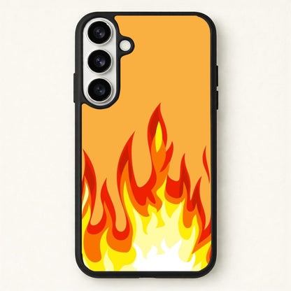 Orange Flame Phone Case for Galaxy S26 Plus