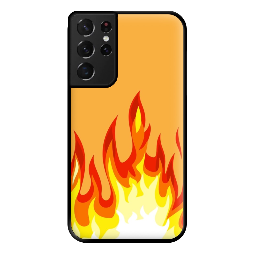 Orange Flame Phone Case for Galaxy S21 Ultra