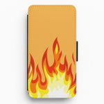 Orange Flame Flip / Wallet Phone Case