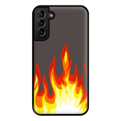 Grey Flame Phone Case for Galaxy S21 Plus