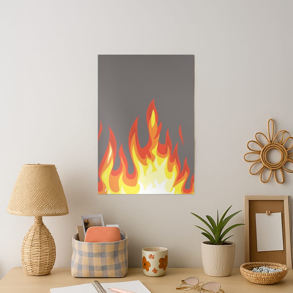 Grey Flame Art Print