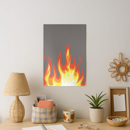 Grey Flame Art Print