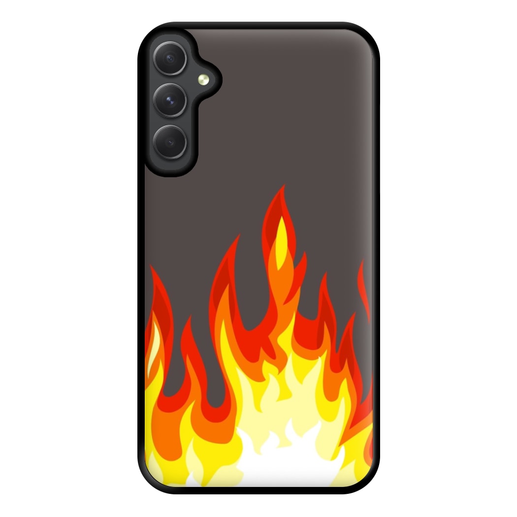 Grey Flame Phone Case for Galaxy A14