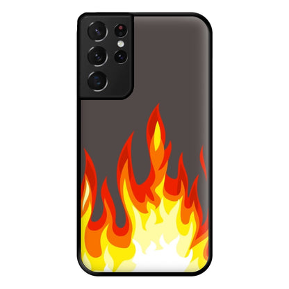 Grey Flame Phone Case for Galaxy S21 Ultra