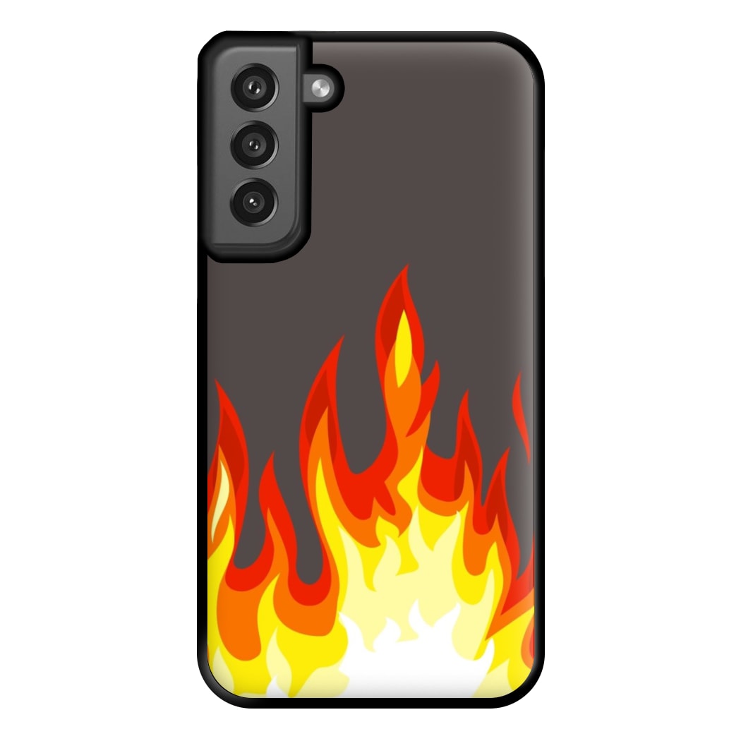 Grey Flame Phone Case for Galaxy S21FE