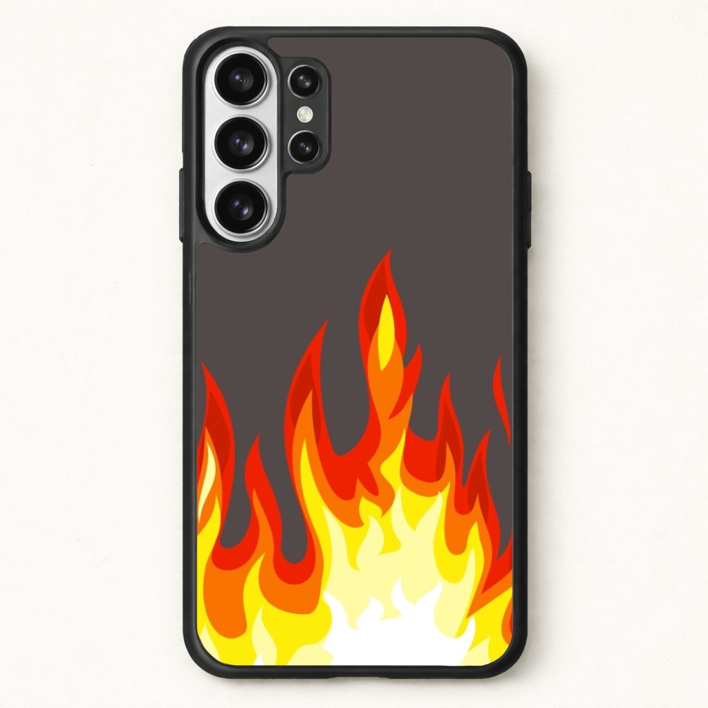 Grey Flame Phone Case for Galaxy S26 Ultra