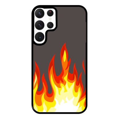 Grey Flame Phone Case for Galaxy S22 Ultra