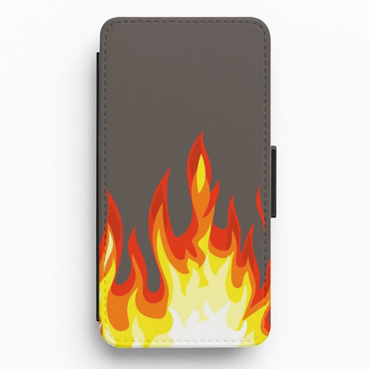Grey Flame Flip / Wallet Phone Case