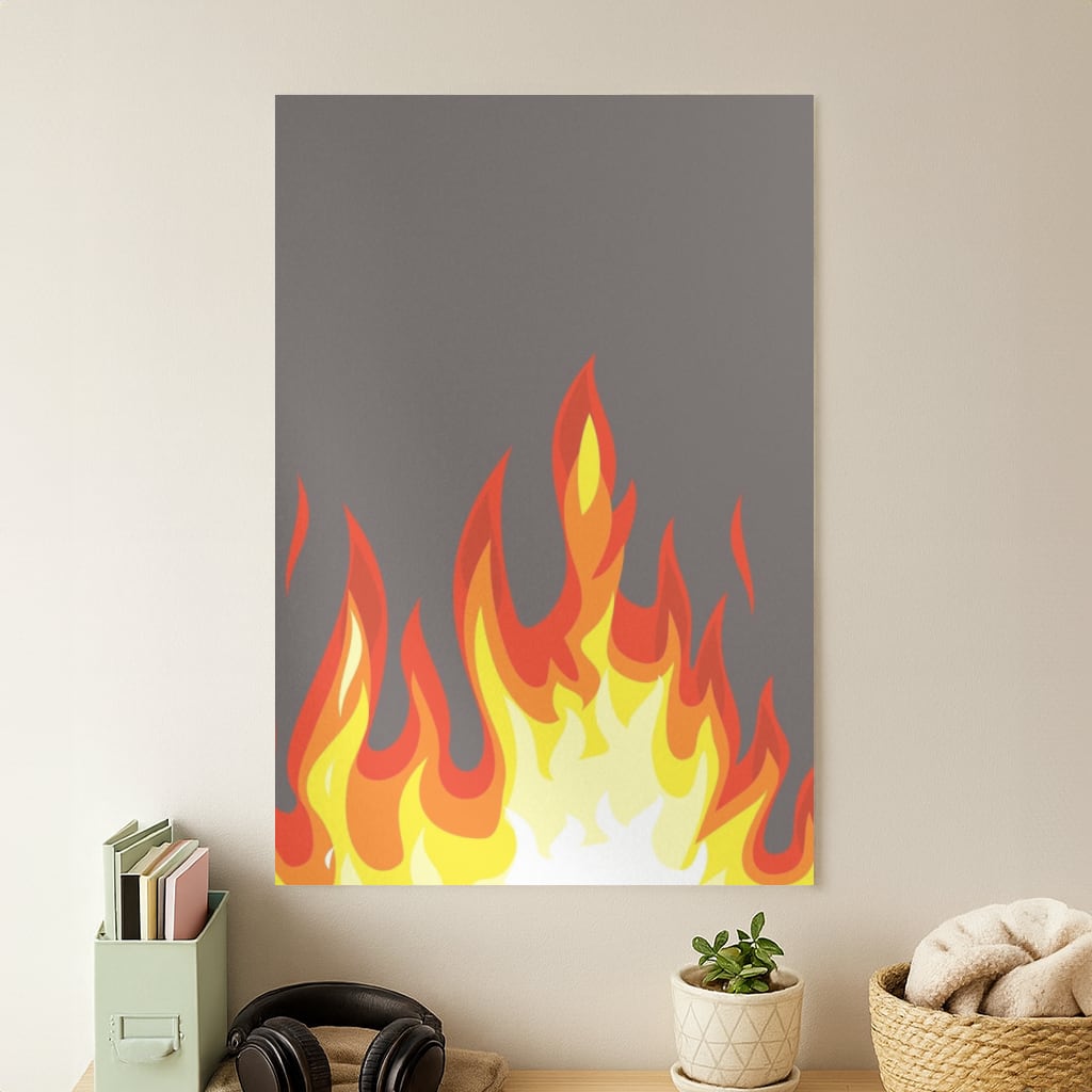 Grey Flame Poster