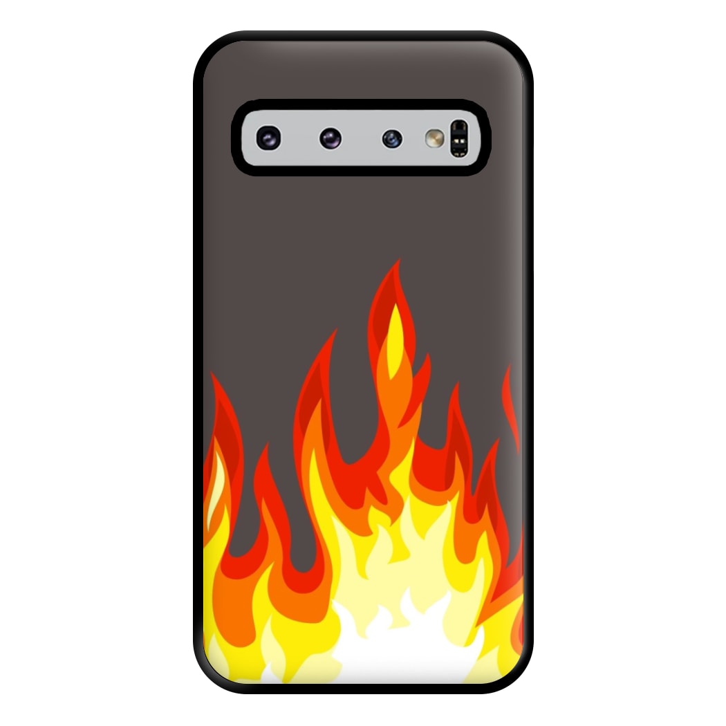 Grey Flame Phone Case for Galaxy S10 Plus