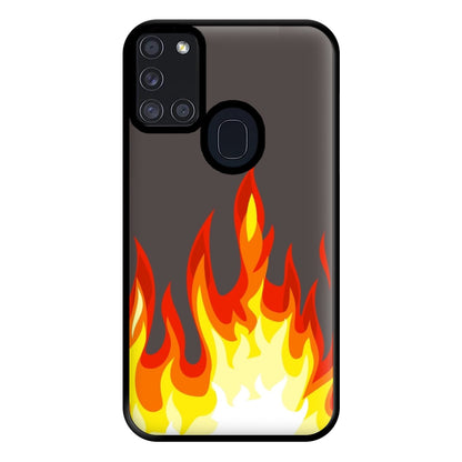 Grey Flame Phone Case for Galaxy A21s