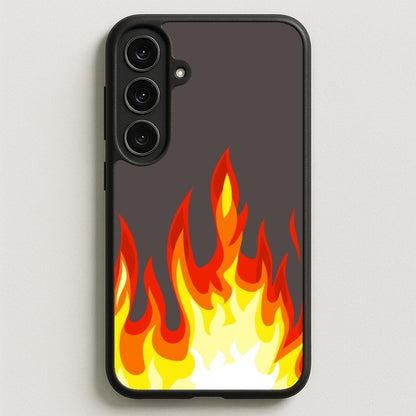 Grey Flame Phone Case for Galaxy S25FE