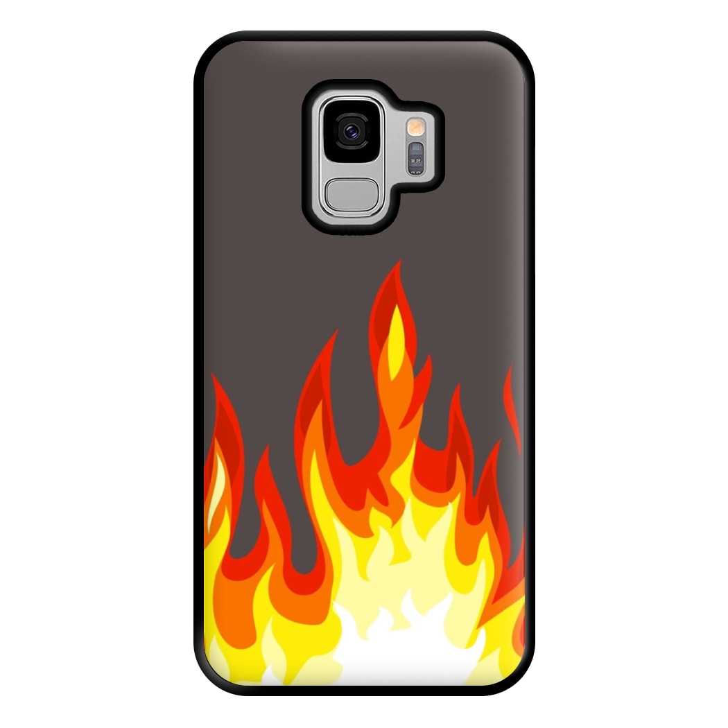 Grey Flame Phone Case for Galaxy S9 Plus